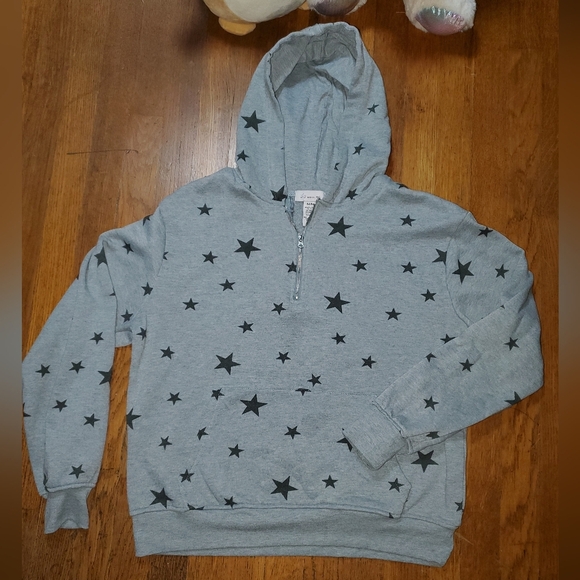 If It Were Me Gray Zip Up Star Hoodie - Picture 1 of 9